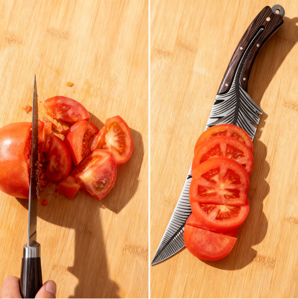 Der Unterschied zwischen Schneiden… und Zerdrücken