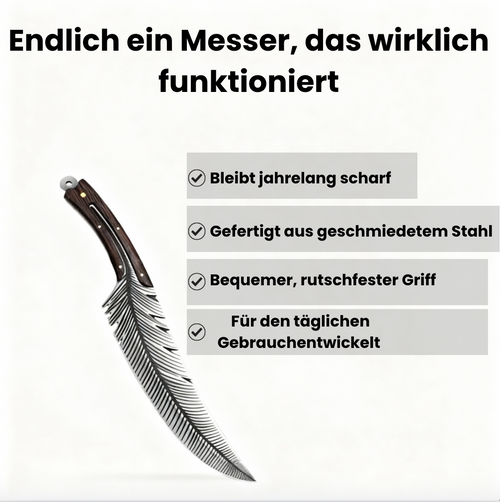 Geschmiedetes „Plume“-Messer – Vielseitige Chefklinge