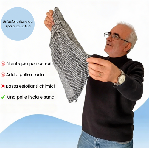 Asciugamano doccia esfoliante antibatterico — Pelle più morbida già dalla prima doccia
