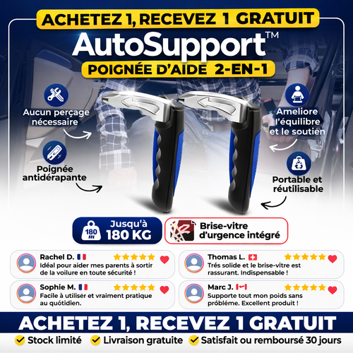 AutoSupport™ – Poignée d’aide pour voiture